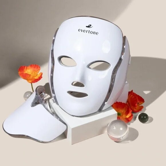 NWT Evertone OmniGlow Face Neck Mask 7 LED Colors Microcurrent Skin Rejuvenating - Picture 1 of 10